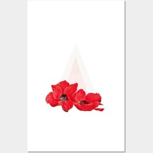 Floral Triangle Posters and Art